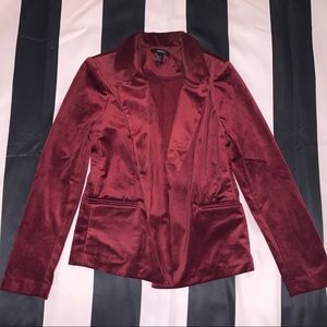 Forever 21 burgundy velvet blazer